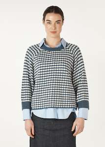 Zaket Plover: Z & P Texture Jumper -denim