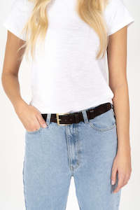 Belts: Humidity Classic Belt - Cocoa