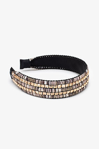 Antler Headband Coffee Square Studded