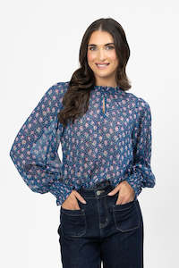 Leila + Luca Movement Blouse Tulip Pop Top