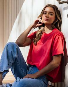 20 Rack: Foxwood Huntleigh Oversized Tee - Cayenne