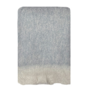 Linens & More Bliss Mohair Wool Blend Throw - Classic Blue