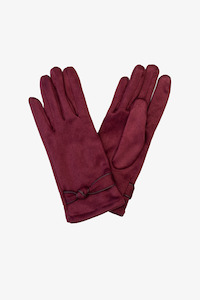 Gloves: Antler Gloves Knot Suedette - Merlot