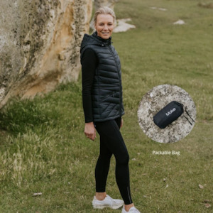 Moke: Moke Mary Claire - Women's 90/10 Packable Vest Black
