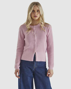 50 Rack: Sass Jagger Button Cardi - Pink
