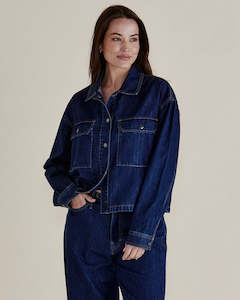Denim Jackets: Betty Basics Selby Denim Jacket - Dark Blue