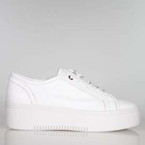 Sneakers: Minx Izzy Sneaker - White/Gold Eyelet