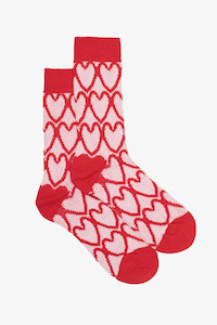Antler socks - Pink & Red Heart Socks