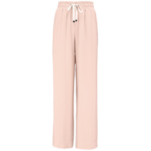 Moke: Moke Indiana Wide leg pants - Dusty Rose with Cream Stripes