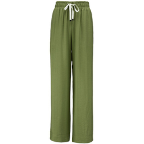 Moke: Moke Indiana Wide leg pants - Bonsai with Cream Stripes