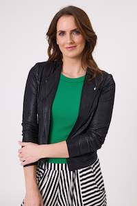 Lemon Tree Mika Snake Skin Jacket Black