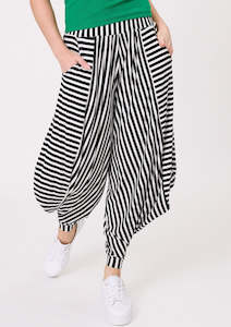 Lemon Tree Lenka Pant Black White Stripe