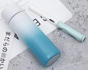 FA 150ml Mini Thermos Bottle Stainless Steel Blue/White