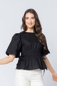 Leila Luca: Leila + Luca Royal Top - Black