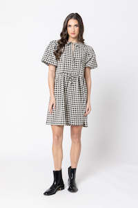 Leila Luca: Leila + Luca Belle Bow Dress - Check Mate