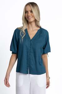 Humidity Lifestyle: Humidity Reece Blouse - Teal