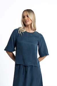 Humidity Ivy Blouse - Navy