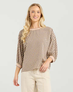 Et Alia Aroha Top - Sunset Check