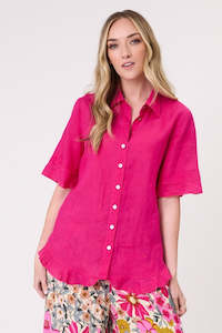 Lemon Tree Designs: Lemon Tree Camilla Linen Top Fuchsia