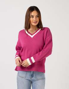 Stella Gemma Stock Take Clearance: Stella & Gemma Jimmy Jumper - Raspberry