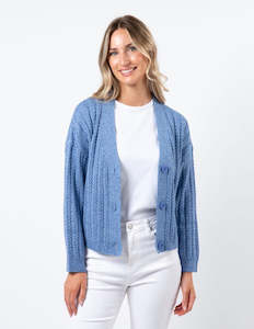 Stella Gemma Stock Take Clearance: Stella + Gemma Posey Cardigan - Cobalt Melange