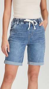 Junkfood Jeans: Junkfood Jeans Hana Shorts Blue