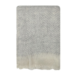 Linens & More Bliss Mohair Wool Blend Throw - Classic Grey