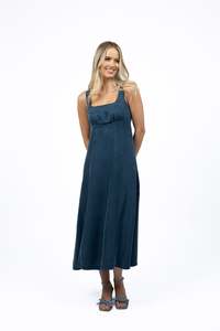 Humidity Lifestyle: Humidity Tallulah Dress - Navy (Teal)