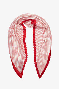 Antler Pleated Scarf Signal Red