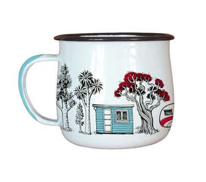 Live Wires Enamel Mug - Camping