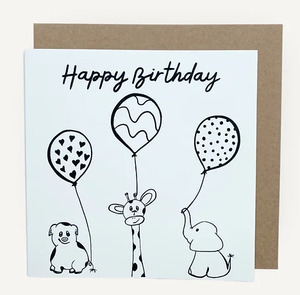 Cards: TS with Love Happy Birthday Card with Balloons