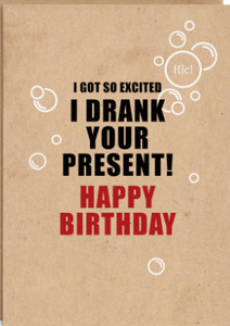 Affirmations: Affirmations Card - HB drunk your present!