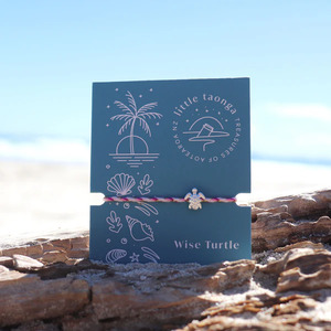 Jewellery: Little Taonga Bracelet Rope Cutey Turtle Pink