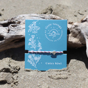 Little Taonga Bracelet Rope Cutey Kiwi Pink