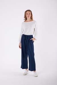 Carbon The Label Isla Linen Pant - Navy