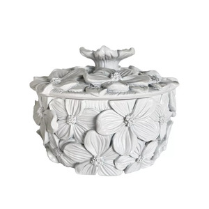 Kerridge Group - Matte White Petal Trinket Box