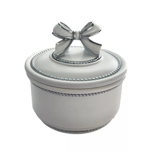 Kerridge Group - White & Silver Ribbon Trinket Box