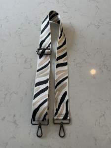 Fresh Accessories Bag Strap - Cream Zebra