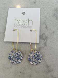 Freshx: Fresh Accessories Earrings Maggie Blue Dayflower