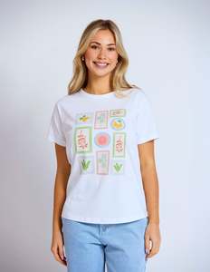 Stella Tees S S Tees: Stella & Gemma Ace Tee Postcards from Italy - White