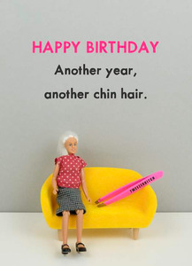 Live Wires Card - Chin Hair - Birthday Card
