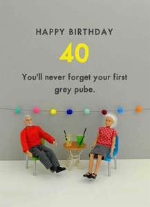Live Wires Card - 40th Birthday Card