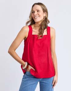 60 Rack: Foxwood Lourdes Top - Crimson