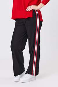 Lemon Tree Chloe Pant Black - Red Stripe