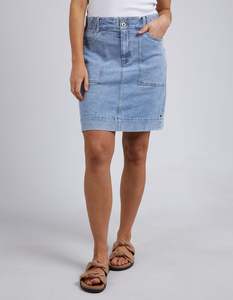 Elm Atlas Denim Skirt - Blue