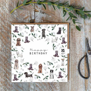 Live Wires Card - Happy Birthday Dogs - Birthday Card