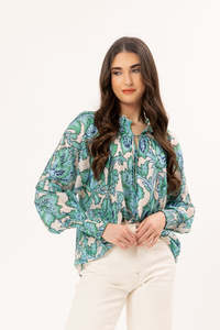 Leila + Luca Encourage Top - Aqua Charm