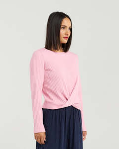 Et Alia: Et Alia Twist Tee L/S - Cotton Candy