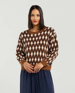 Et Alia Tilda Jumper - Ink Argyle