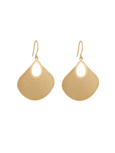 TT - Gold Uchiwa Earrings